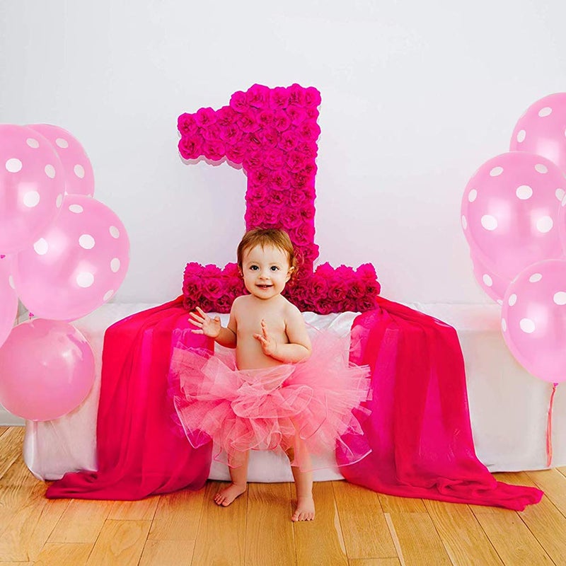 TONIFUL 100pcs Pink and White Polka Dots Balloons 12inch large Polka Dot Latex Party Balloons for Wedding Birthday Party Festival Decoration Supplies - Image 5